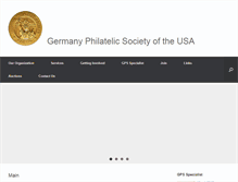 Tablet Screenshot of germanyphilatelicsocietyusa.org